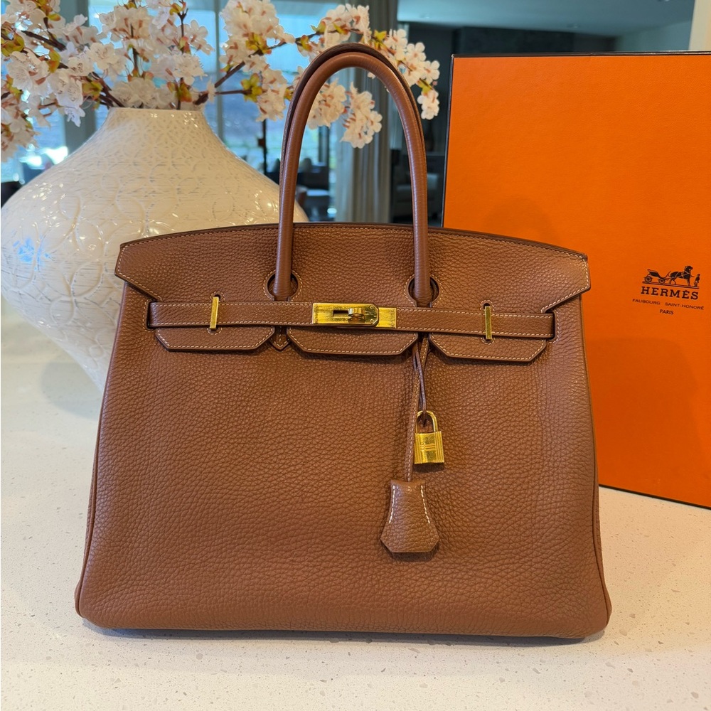 Hermes Birkin 35 Gold w Gold hardware 35 - Picture 1 of 17